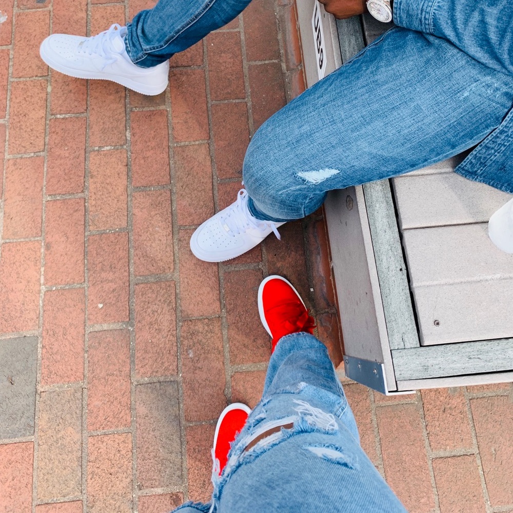 Authentic Red & White Alexander McQueens